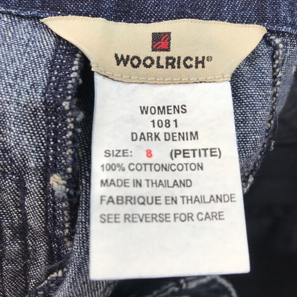 NWT Woolrich jean capris classic fit women's size 8 petite Dark blue wash - Picture 9 of 9